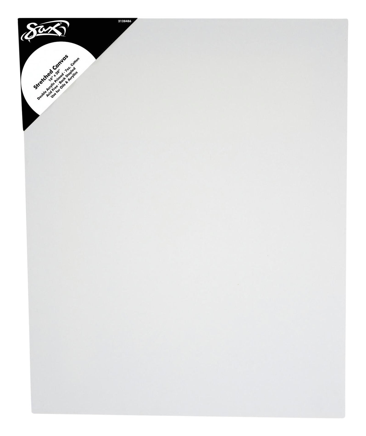 SAX CANVAS STRETCHED 16X20 IN WHITE