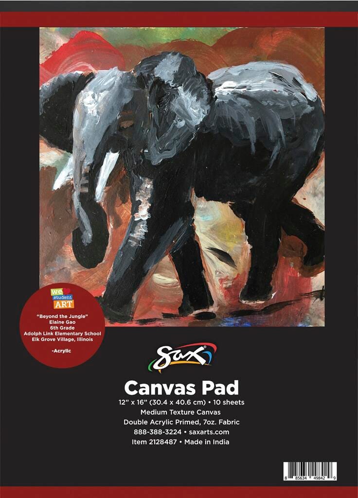 CANVAS PAD GENUINE SAX 12X16 IN PAD OF 10 SHEETS