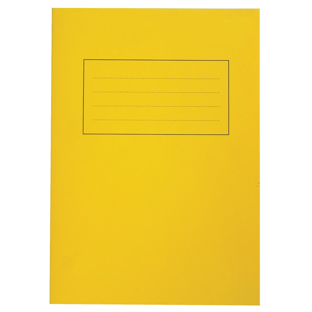 A4 Exercise Book - Premium 80 Page Pack of 50 Plain/Half 15mm Ruled Yellow Cover