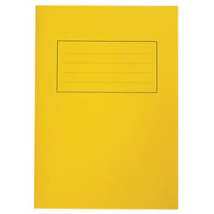 A4 Tinted 80 Page Exercise Books 8mm Lined With Margin - Yellow