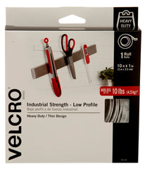 TAPE ROLL VELCRO INDUSTRIAL LOW PROFILE 10 FT X 1 IN WHITE