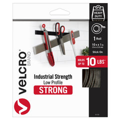 TAPE ROLL VELCRO INDUSTRIAL LOW PROFILE 10 FT X 1 IN BLACK