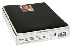 FOLDER POLY 3-POCKET TRI-FOLD BLACK PK OF 24