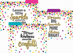 FILE FOLDERS CONFETTI LETTER SET OF 12