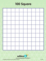 GRAPHIC ORGANIZERS - MATH 100 SQUARE FRONT AND BACK