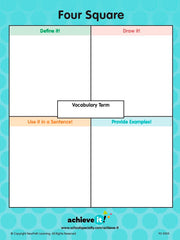 GRAPHIC ORGANIZERS FOUR SQUARE X MARKS THE SPOT SET OF 10