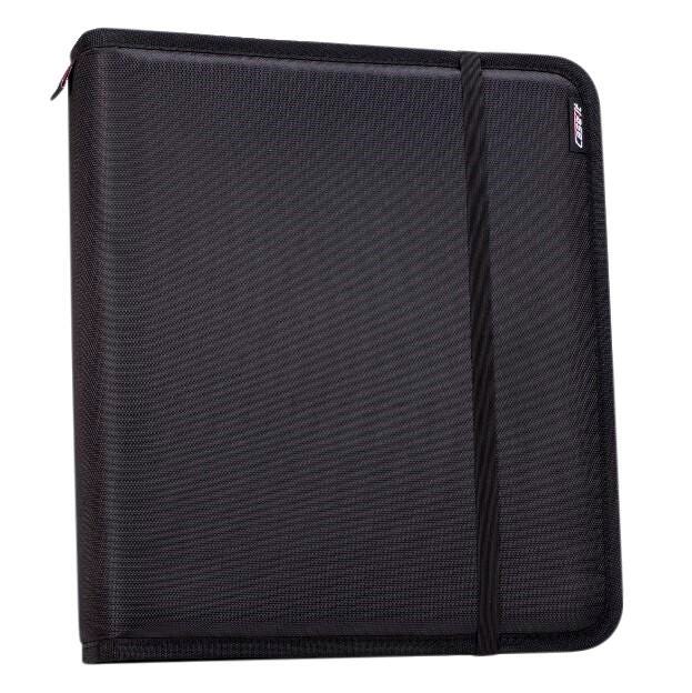 BINDER ZIPPER SLIM D-RING 1.5 INCH BLACK