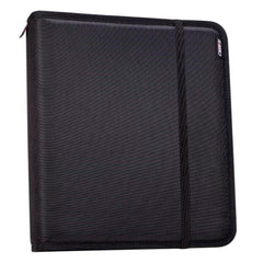 BINDER ZIPPER SLIM D-RING 1.5 INCH BLACK
