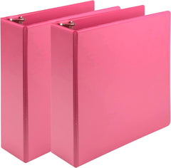 BINDER VIEW ROUND RING EARTHS CHOICE 3 IN BERRY PACK OF 2