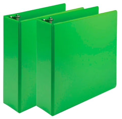 BINDER VIEW ROUND RING EARTHS CHOICE 3 IN LIME PACK OF 2