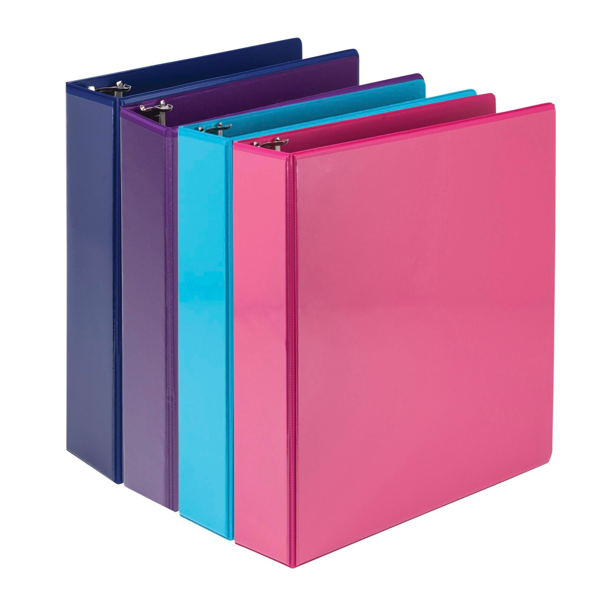 BINDER VIEW DURABLE D-RING 2 IN FASHION ASST PK OF 4