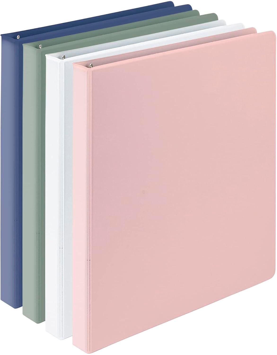 BINDER VIEW D-RING EARTH CHOICE 0.5 IN ASST COLOR PK OF 4