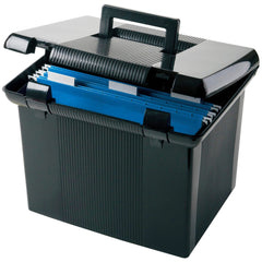 FILE BOX PORTABLE 14X11-1/8X11 IN BLACK PFX41742
