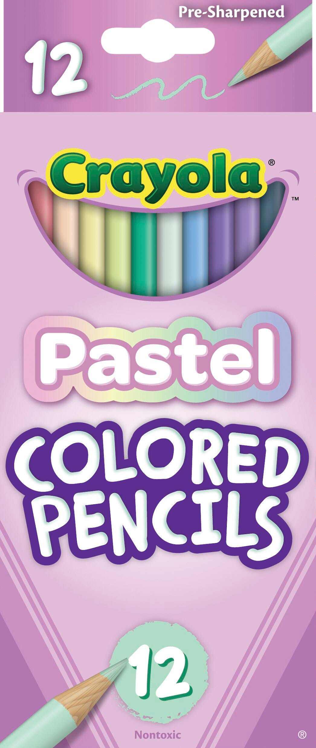 PENCILS COLORED CRAYOLA ASST PASTEL SET OF 12