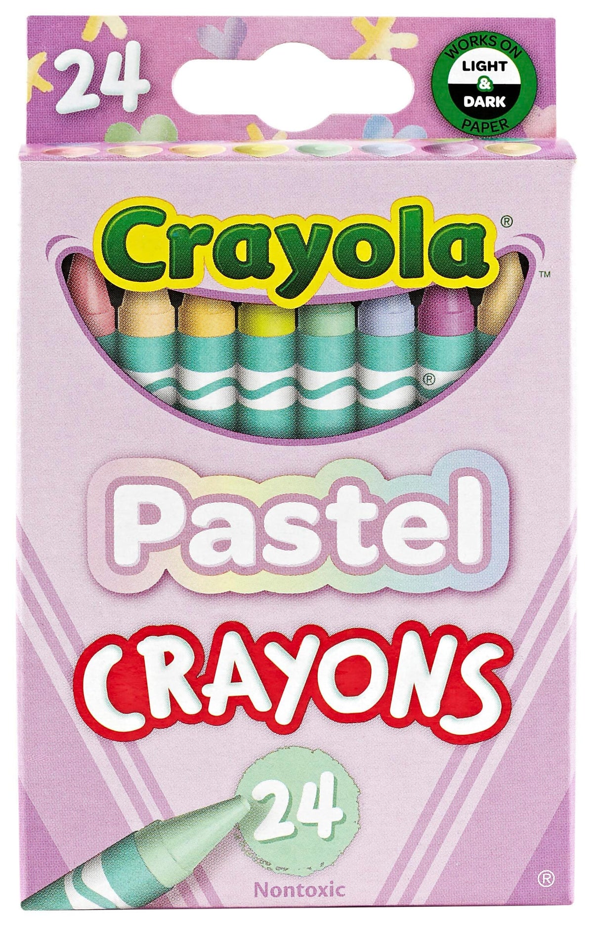 CRAYONS CRAYOLA STANDARD ASST PASTEL SET OF 24
