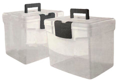 FILE BOX W/XL LID 10-7/8X13-1/4X11 IN CLEAR/BLACK PK OF 2