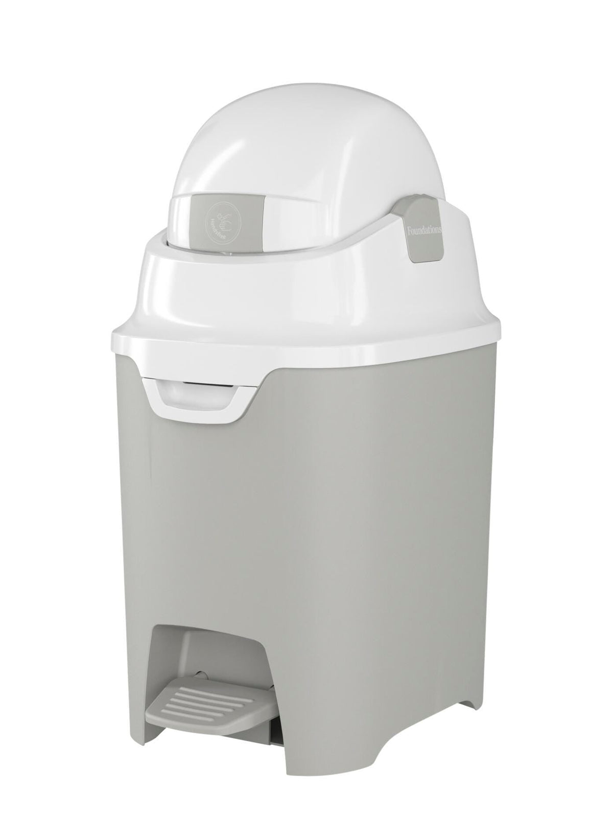 DIAPER PAIL GRAY SHORT HANDS FREE FOUNDATIONS BRAND
