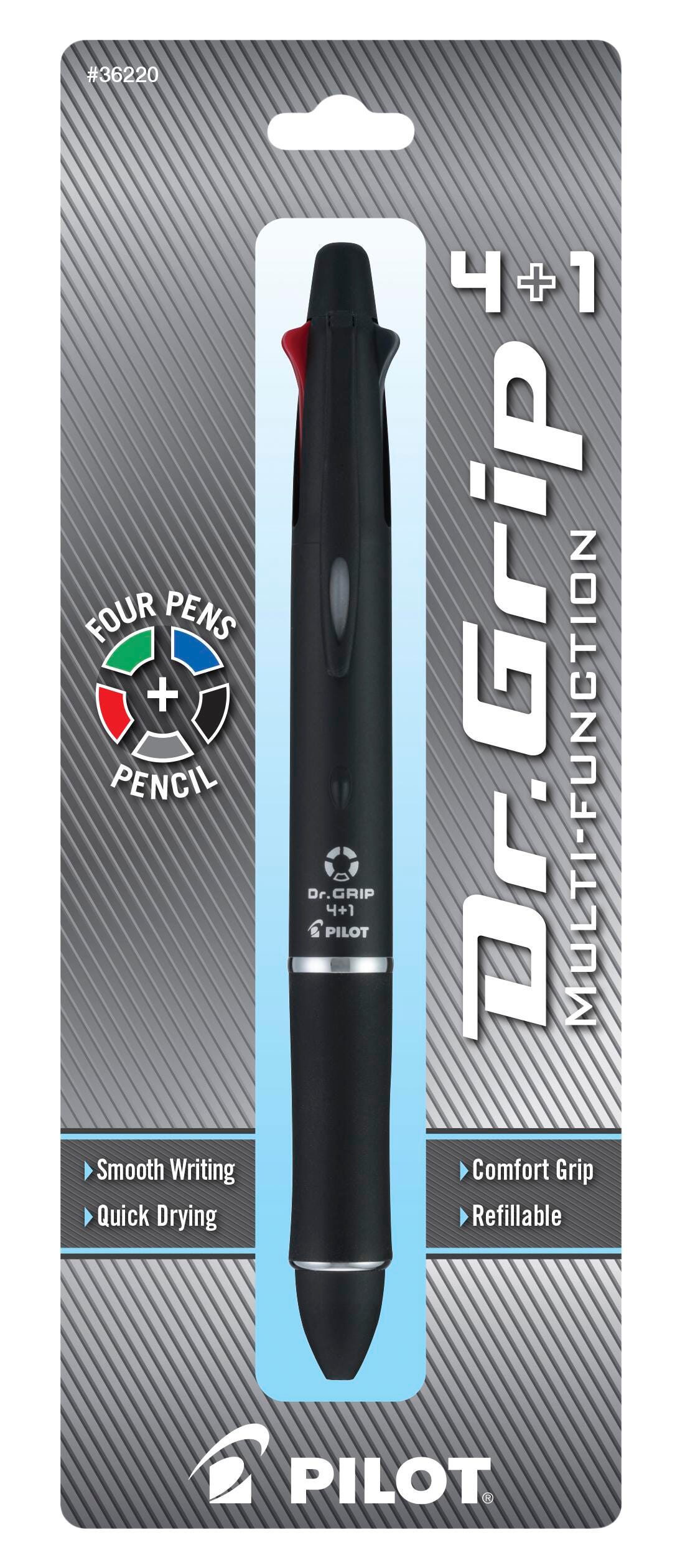 PEN DR GRIP RT 4+1 BLACK/BLUE/RED/ GREEN INK + PENCIL EACH