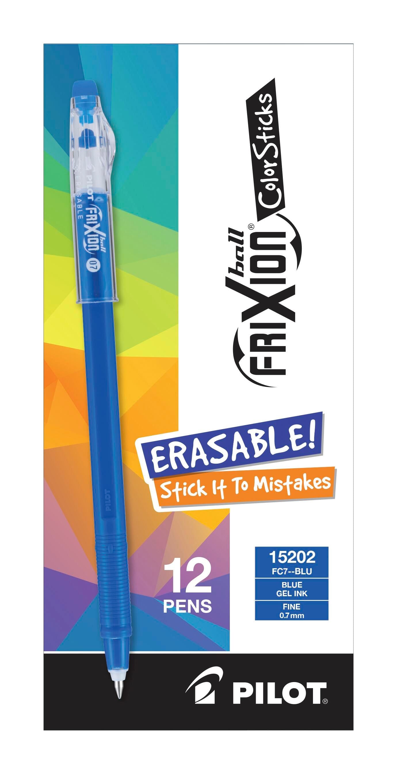 PEN FRIXION COLORSTICKS 0.7MM BLUE PACK OF 12