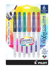 MARKER PEN FRIXION COLORS ERASABLE ASSORTED SET OF 6