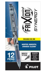 PEN FRIXION CLICKER STICK 0.5MM BLACK PACK OF 12