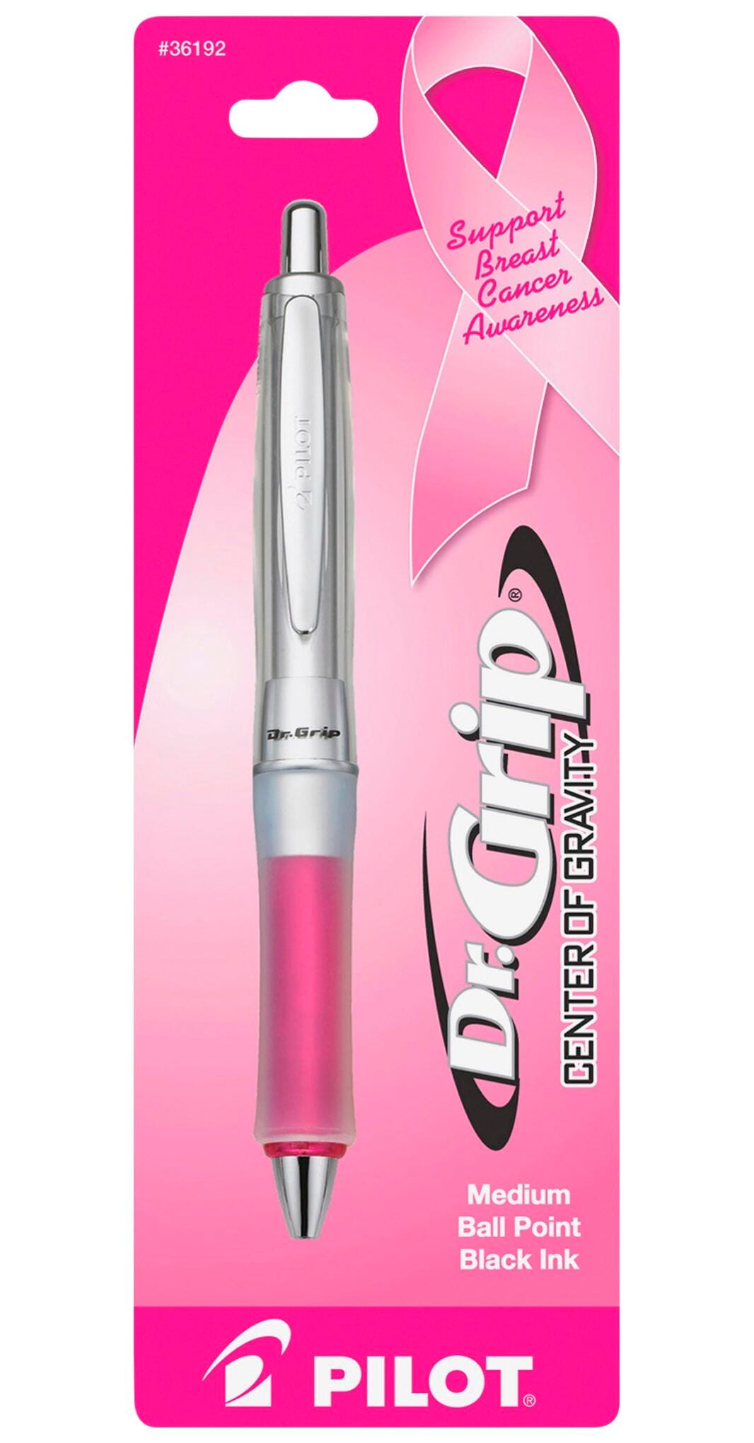 PEN DR GRIP RT BALLPOINT PINK BCA BLACK INK EACH