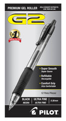 PEN PILOT G2 RT 0.38MM BLACK PACK OF 12