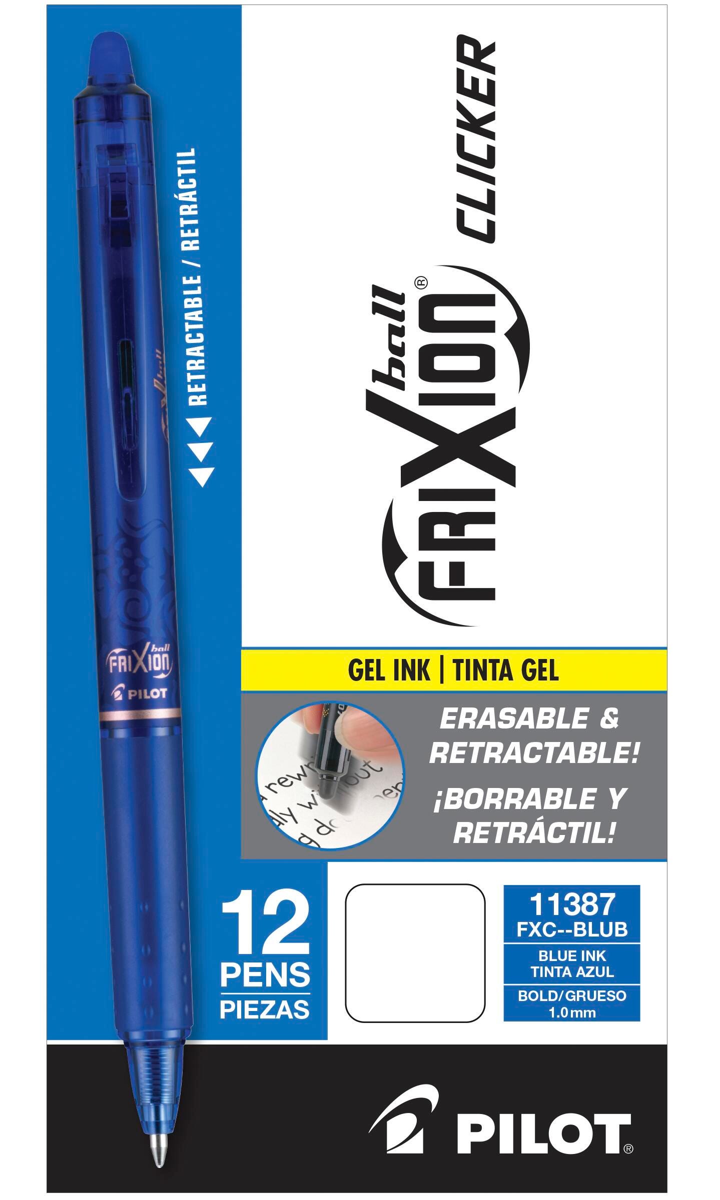 PEN FRIXION CLICKER RT 1.0MM BLUE PACK OF 12