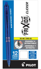 PEN FRIXION CLICKER RT 1.0MM BLUE PACK OF 12