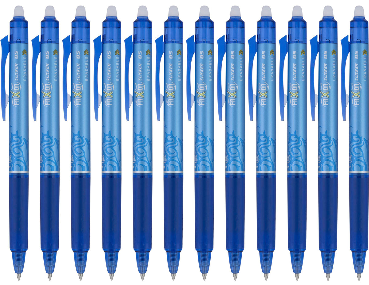 PEN FRIXION CLICKER RT 0.5MM BLUE PACK OF 12
