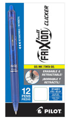 PEN FRIXION CLICKER RT 0.7MM BLUE PACK OF 12