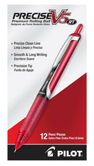 PEN PRECISE V5 RT ROLLERBALL RED PACK OF 12