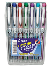 PEN PRECISE GRIP STICK ROLLERBALL 0.5MM ASST SET OF 7