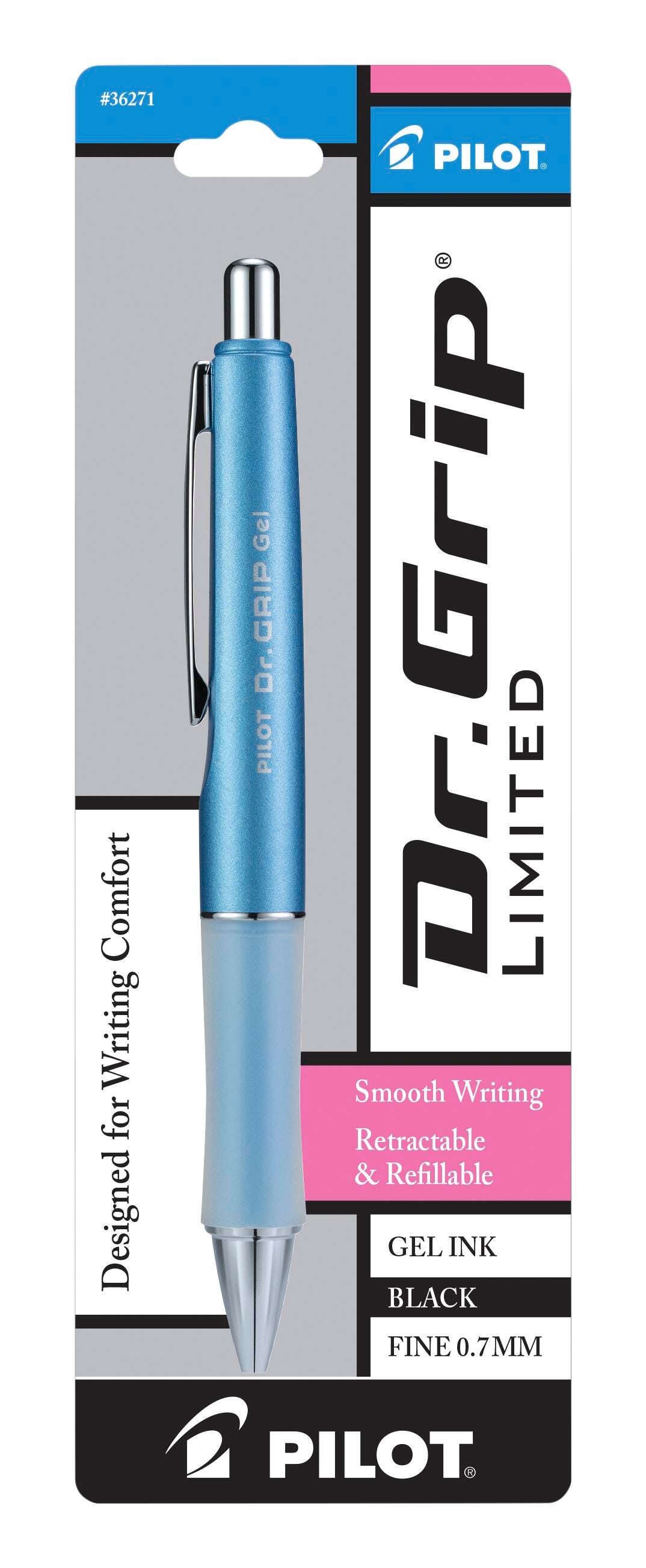 PEN DR GRIP RT GEL LIMITED 0.7MM ICE BLUE EACH