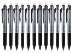 PEN FRIXION CLICKER RT 0.5MM BLACK PACK OF 12