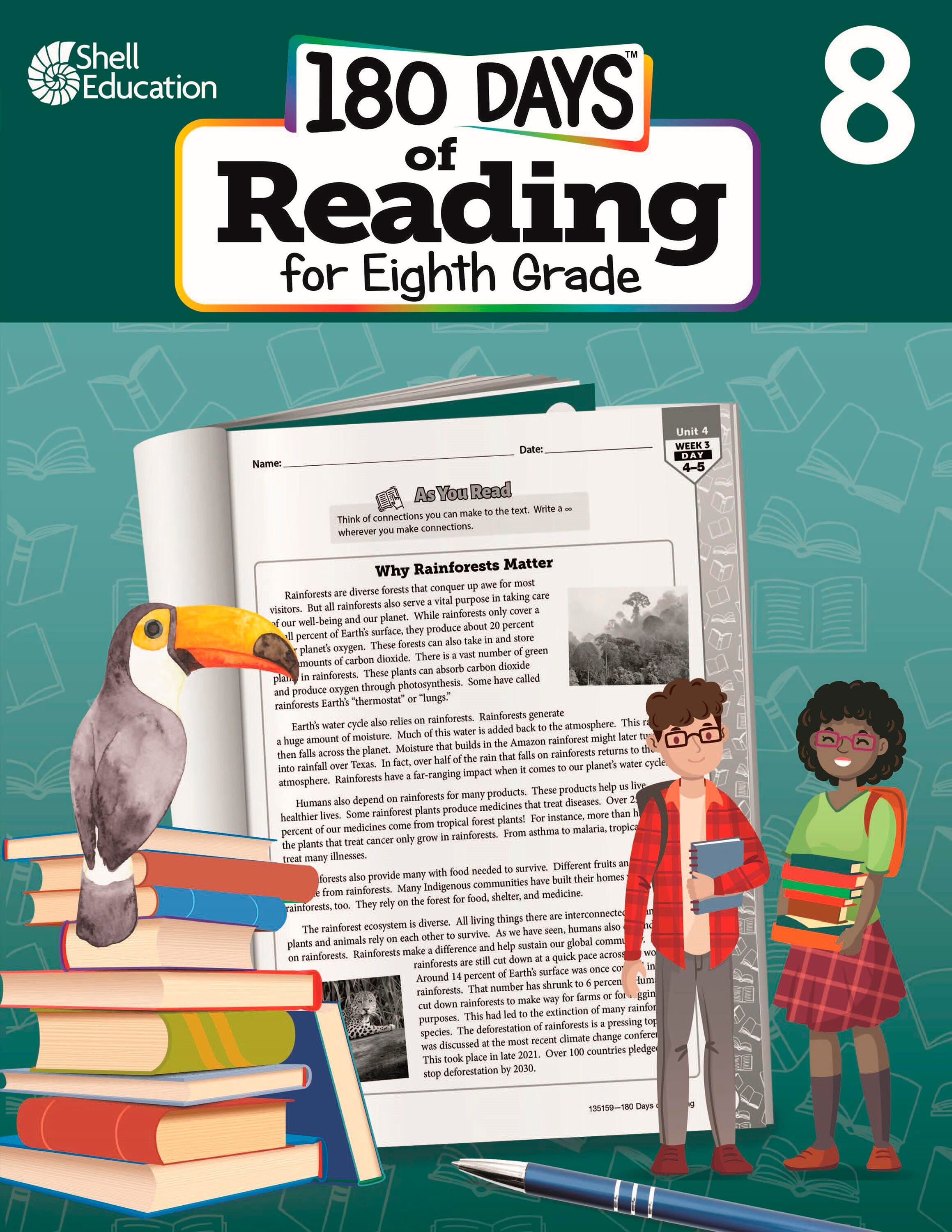 WORKBOOK 180 DAYS OF READING 2ND EDITION GRADE 8