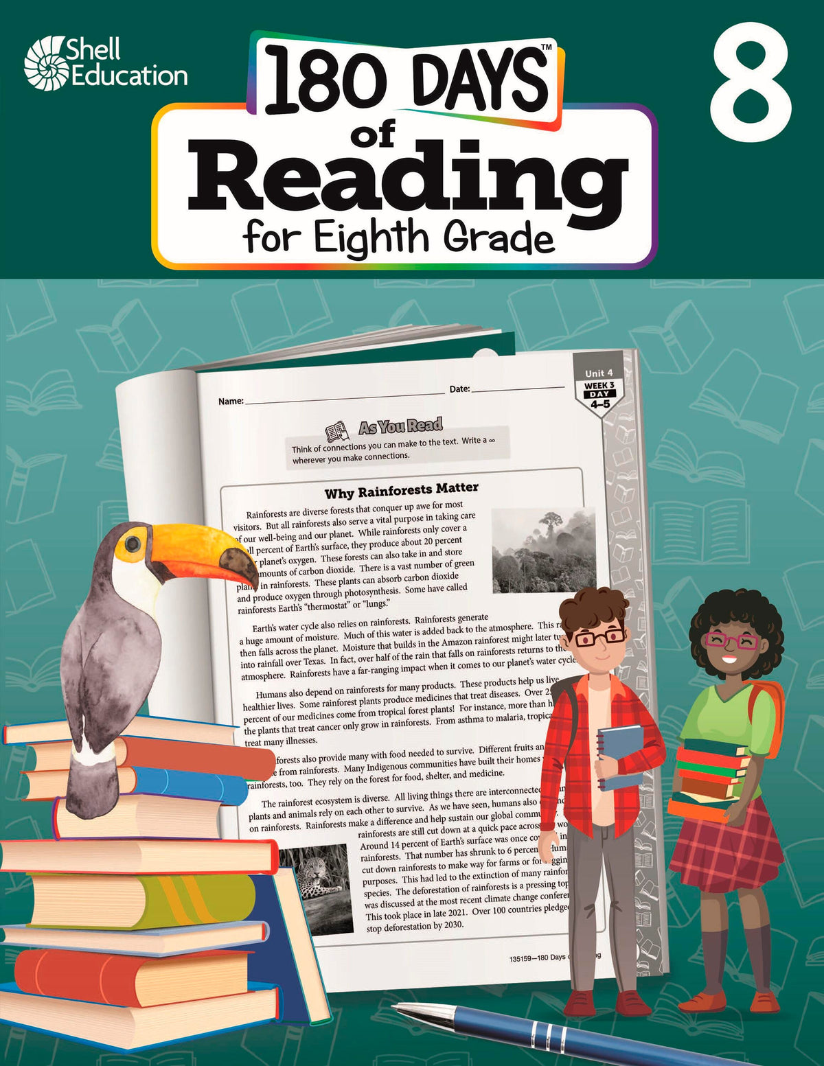 WORKBOOK 180 DAYS OF READING 2ND EDITION GRADE 8