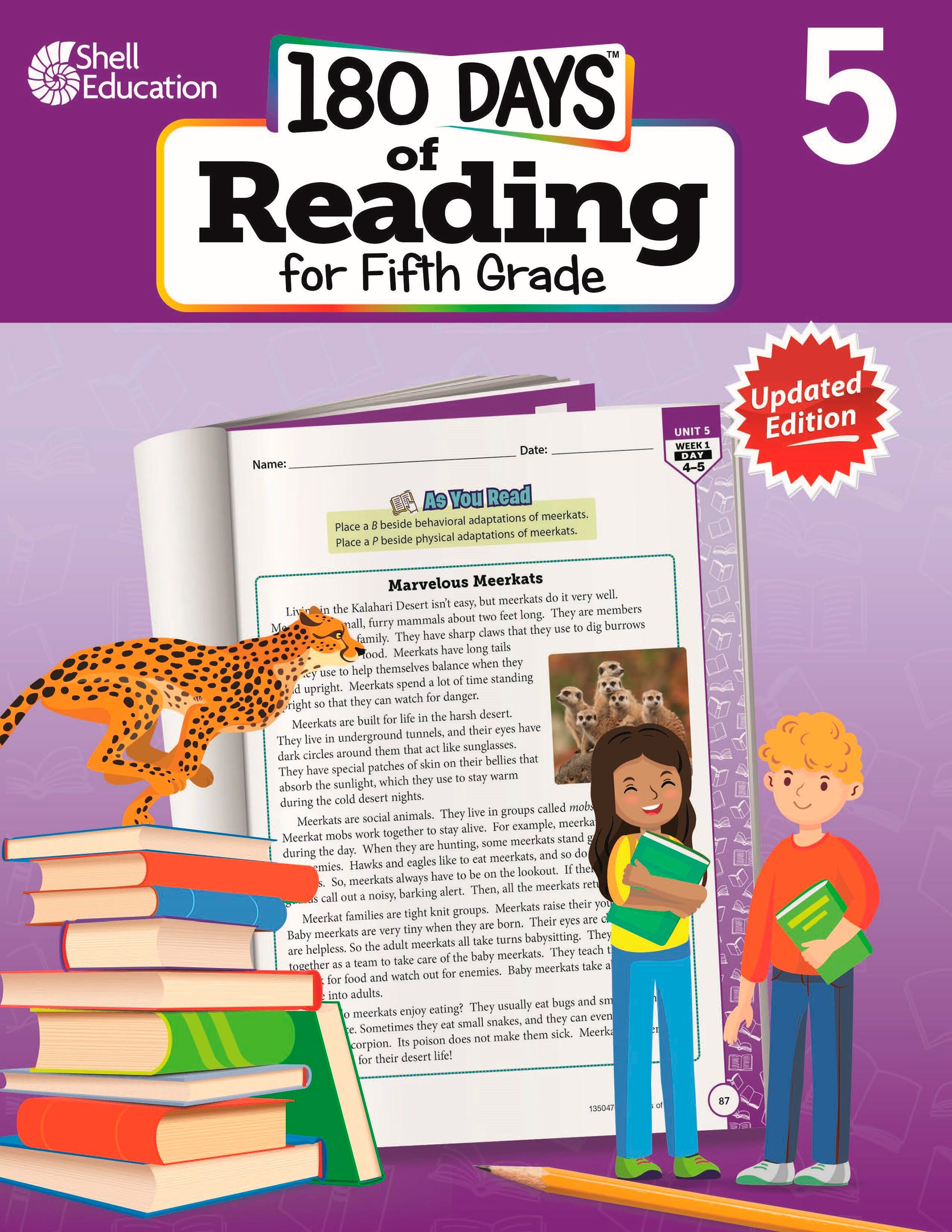 WORKBOOK 180 DAYS OF READING 2ND EDITION GRADE 5