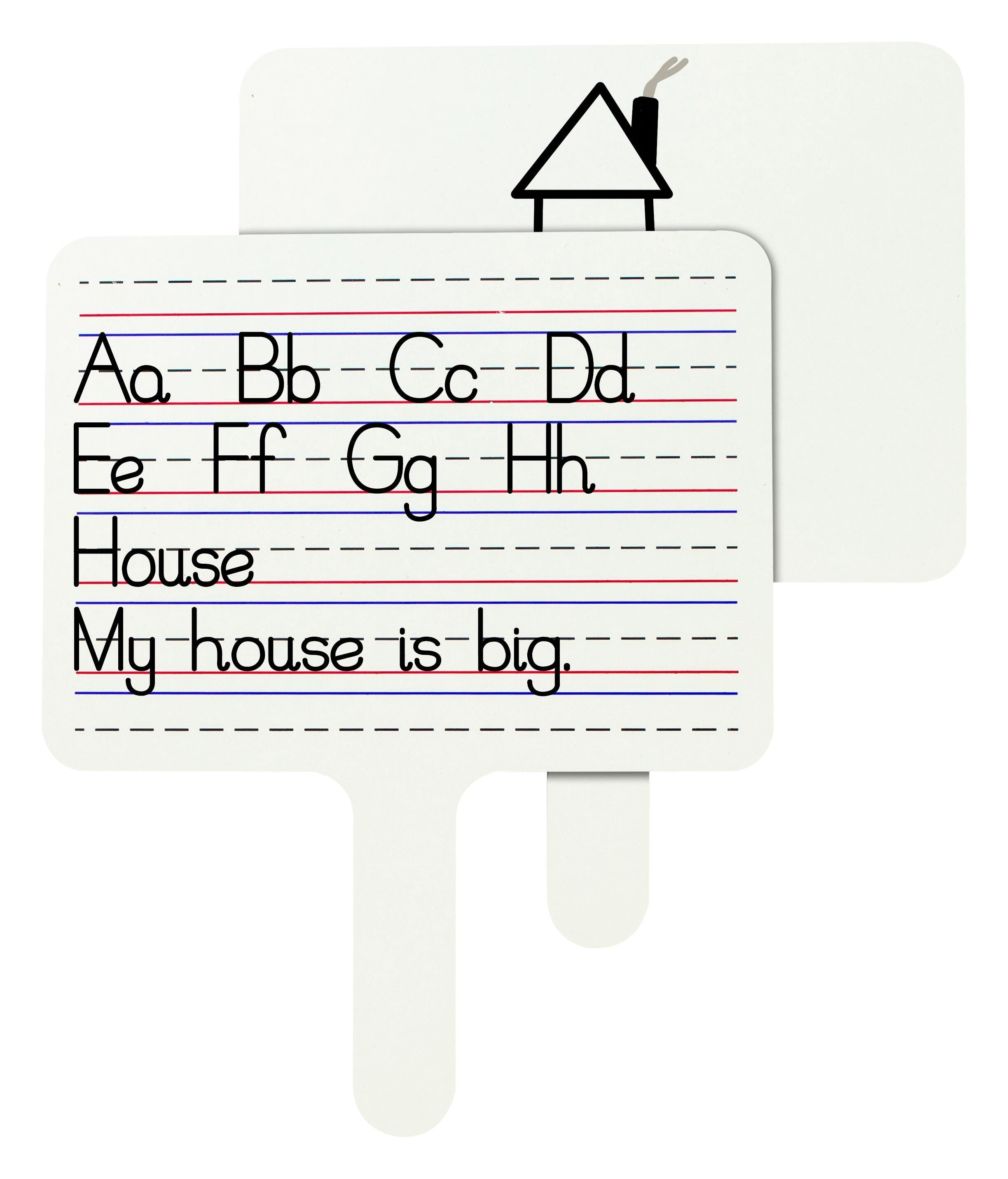 DRY ERASE LINED/PLAIN ANSWER PADDLE EACH