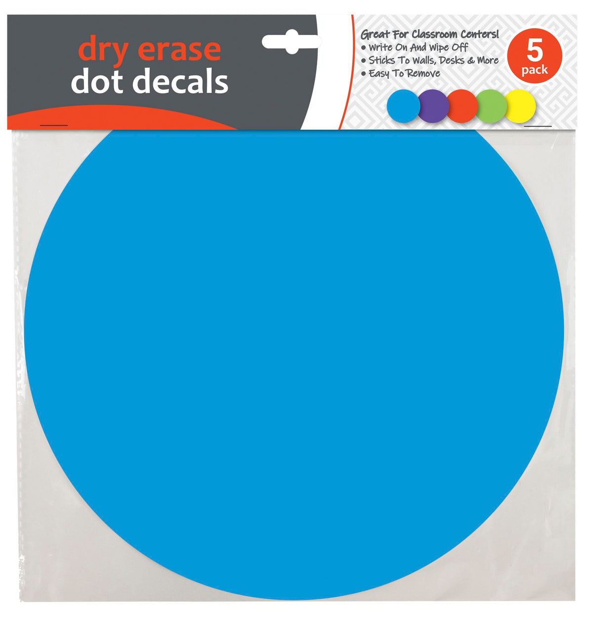 DRY ERASE DOTS DECALS PACK OF 5