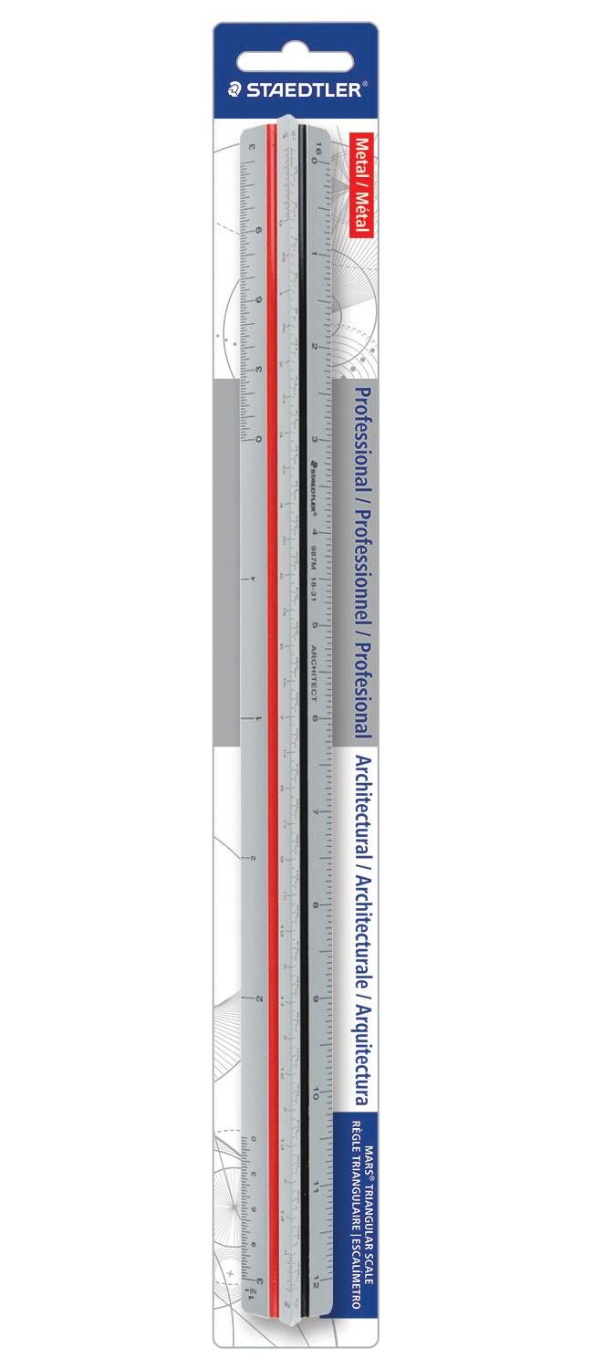 SCALE ARCHITECT TRIANGULAR 12 IN METAL