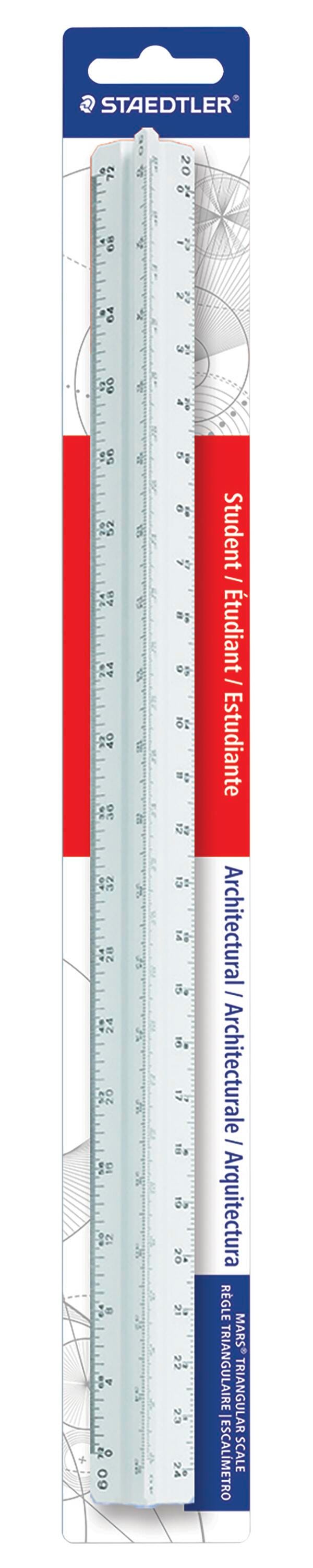 SCALE ARCHITECT STUDENT TRIANGULAR 12 IN WHITE