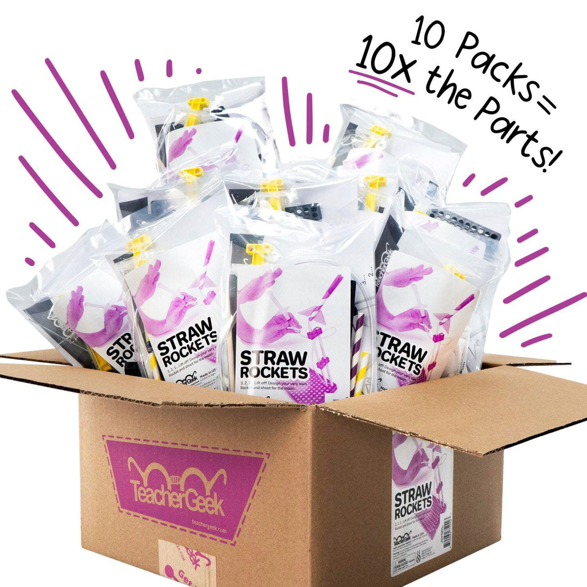 STRAW ROCKETS 10 PACK