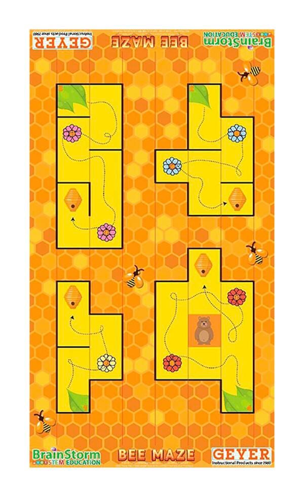 BRAINSTORM STEM EDUCATION ROBOTICS ACTIVITY MAT BEE MAZE 80 X 4475