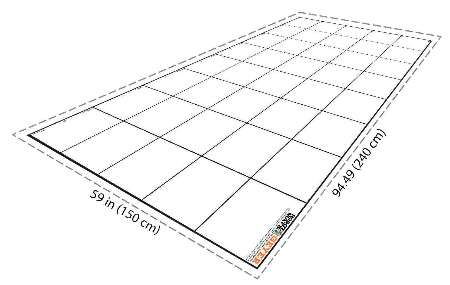 WONDER LEAGUE ROBOTICS COMPETITION GRID MAT 150CM X 240CM WITH 30CM GRID
