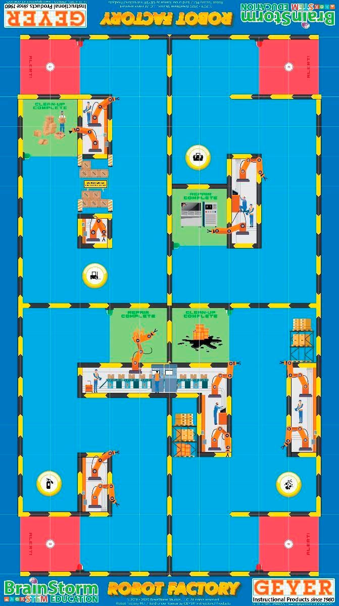 BRAINSTORM STEM EDUCATION ROBOTICS ACTIVITY MAT ROBOT FACTORY 80 X 4475