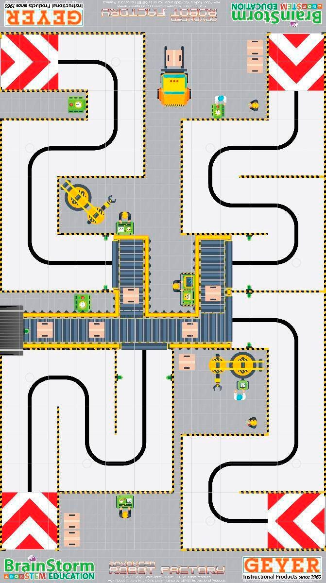 BRAINSTORM STEM EDUCATION ROBOTICS ACTIVITY MAT ADVANCED ROBOT FACTORY 80 X 4475