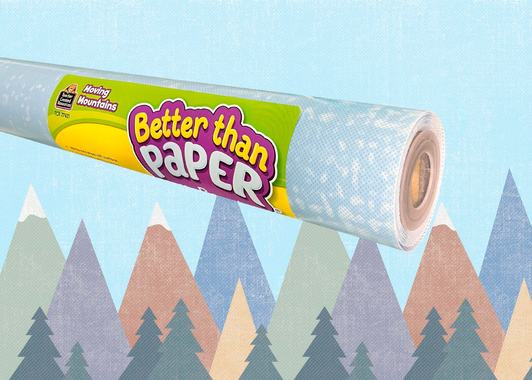 PAPER BULLETIN BOARD BETTER THAN PAPER ROLL - MOVING MOUTAINS 4X12 FT