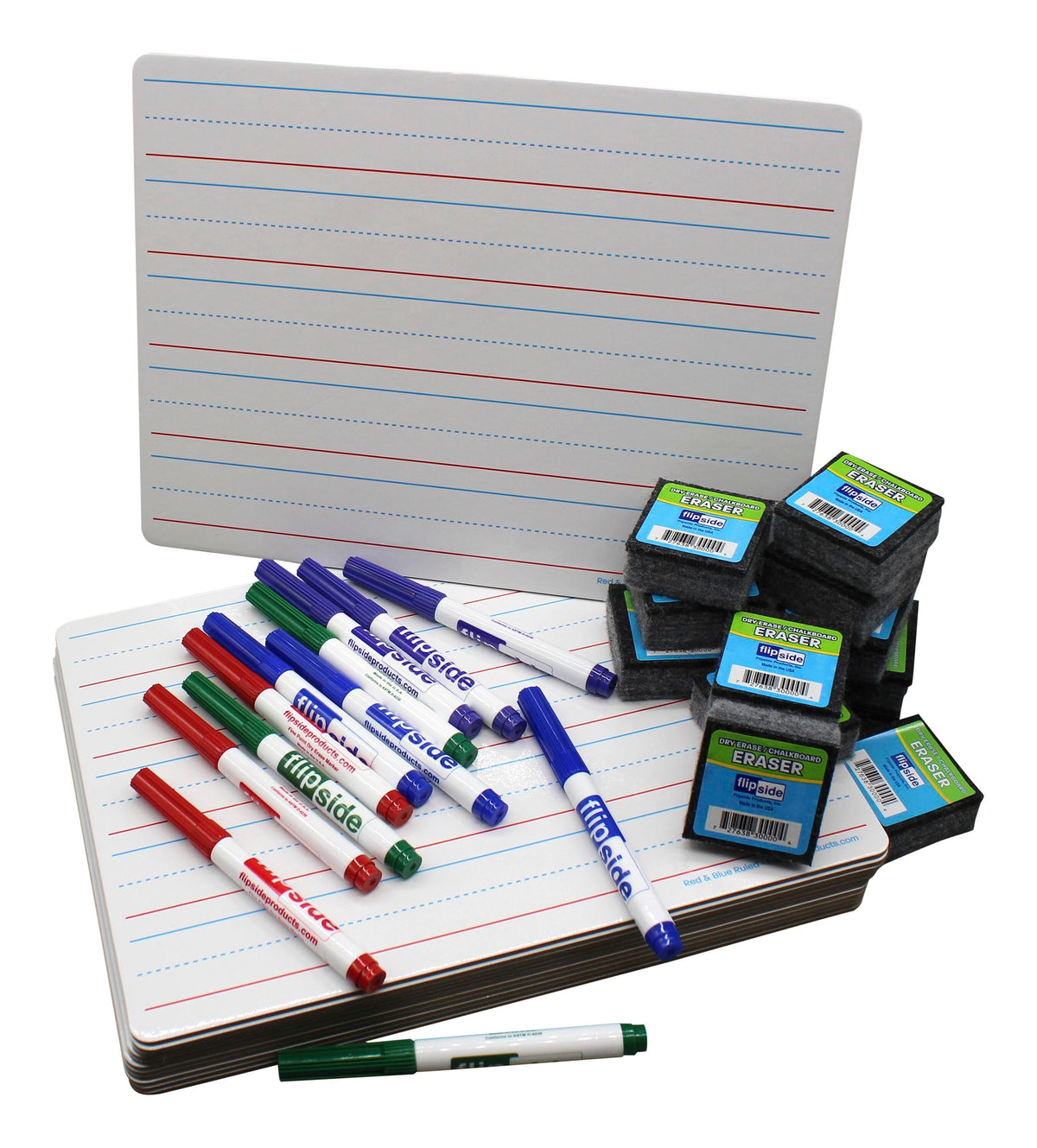 DRY ERASE BOARD TWO SIDED 9X12 ASST MARKERS CLASS SET OF 36