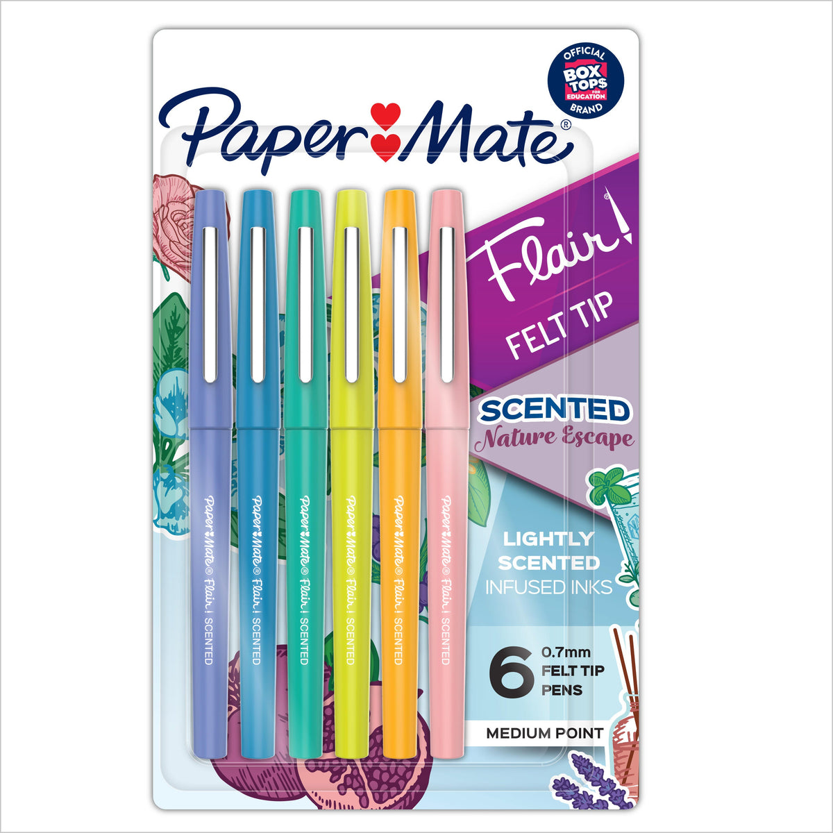 PEN FLAIR NATURE SCENTED ASST SET OF 6
